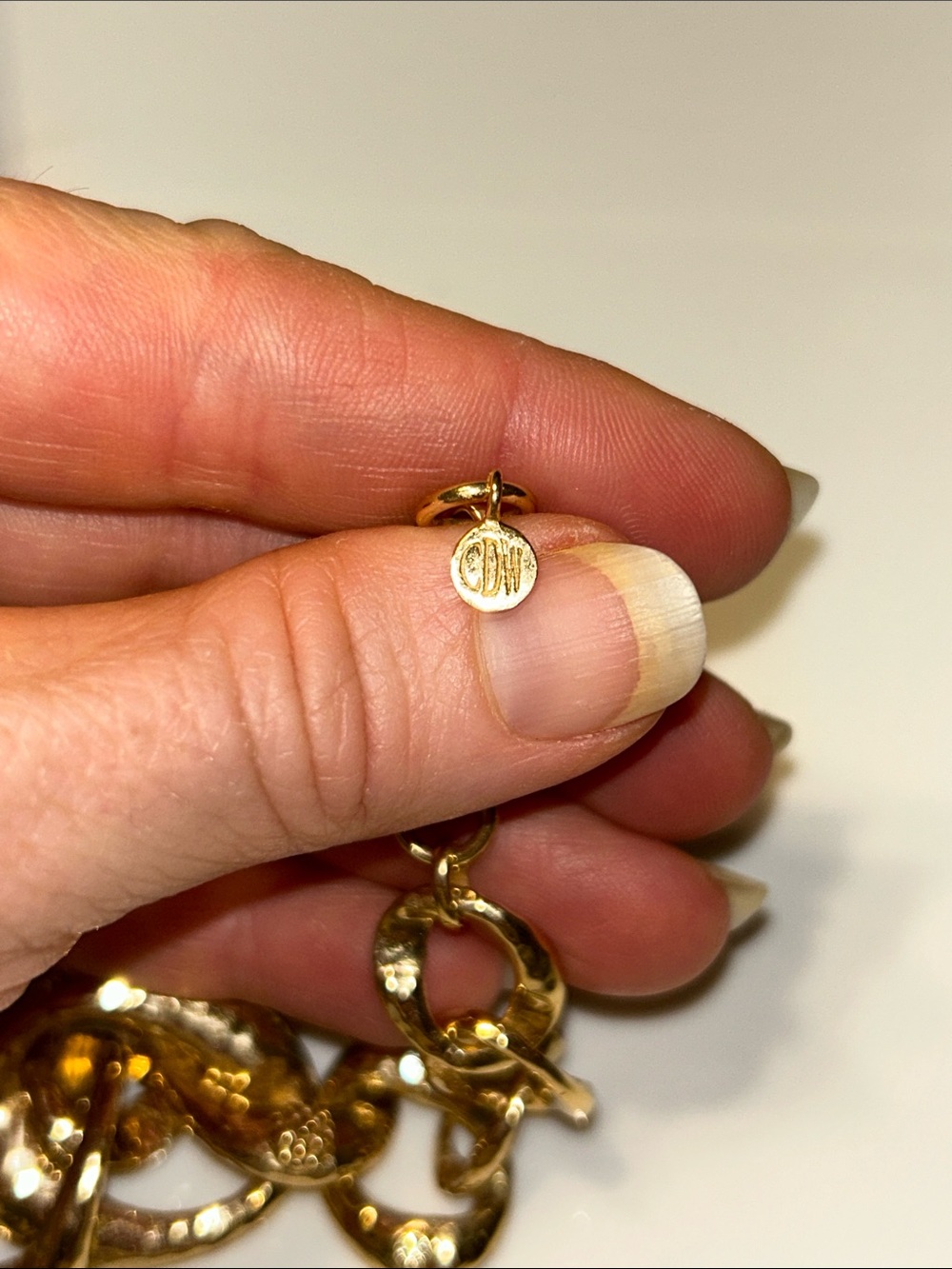 Capucine De Wulf Gold Link Bracelet with Crystal Accents and Velvet dust bag - Picture 5 of 9